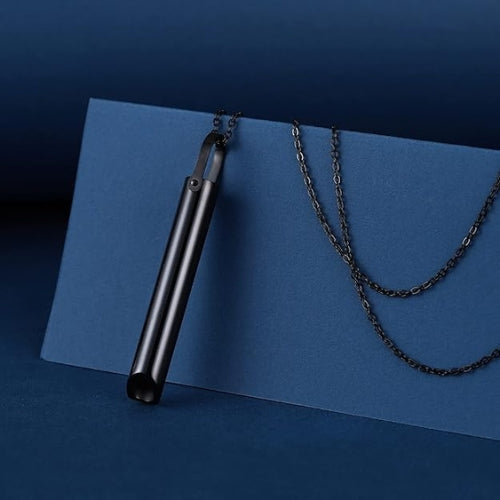 Collier respiratoire en acier inoxydable pour arrêter de fumer et soulager l'anxiété